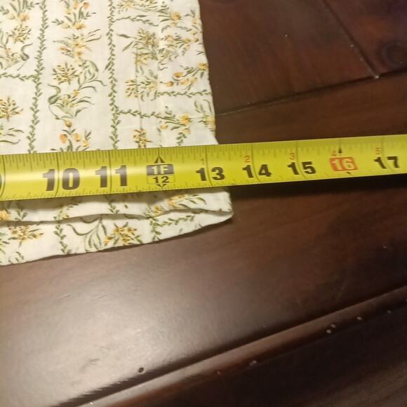 Joie Women's Linen Pants Yellow Floral Wide-Leg Cropped Pockets Beachy Size M - Picture 7 of 10